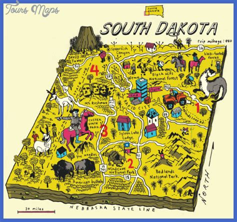 map of south dakota attractions.